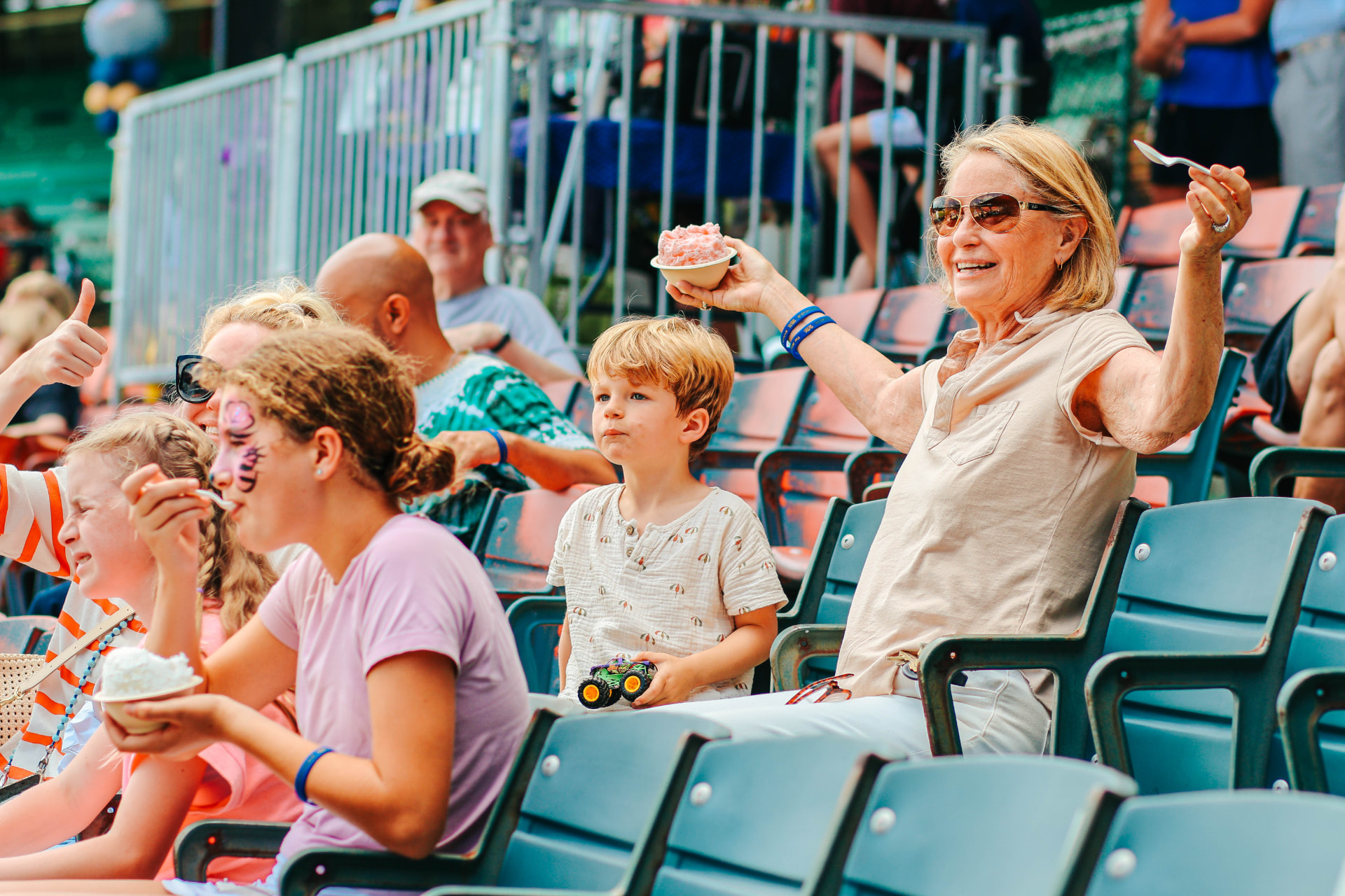 A World Baseball League game is the perfect family outing.