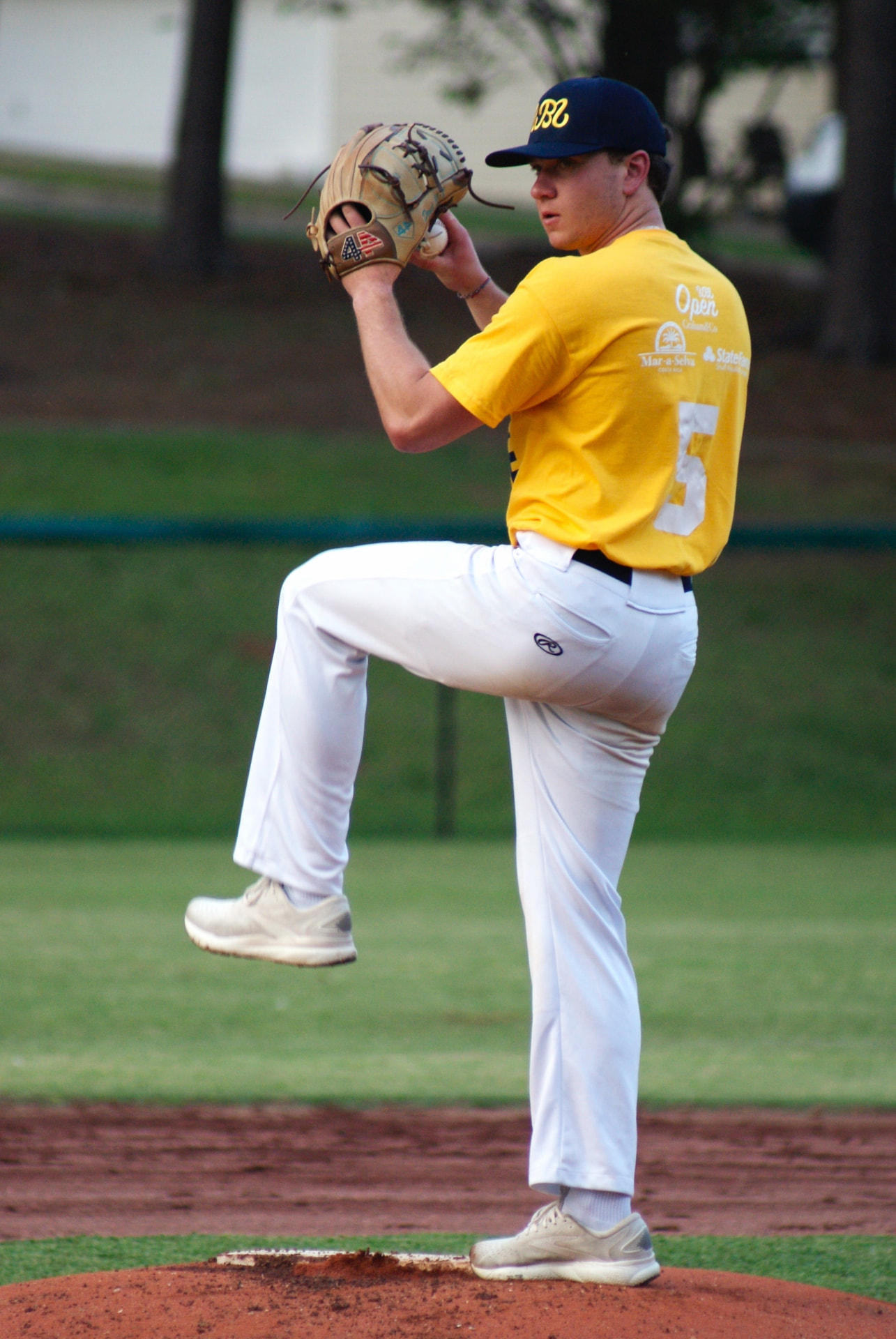 The Pi Kappa Phi Pitcher winds up during the first game of the inaugural WBL Open Tournament.