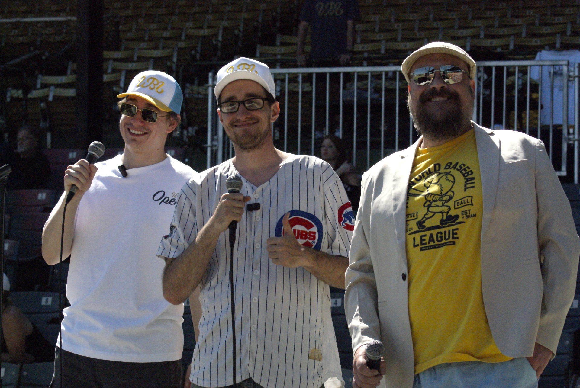 Our three hosts Patrick, Ashtain, and Ben.